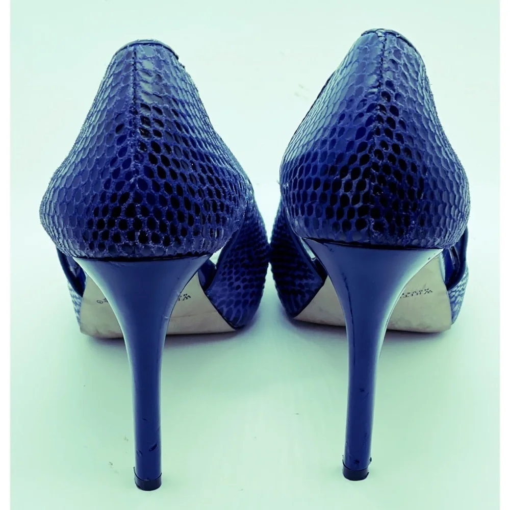 White House | Black Market  Blue "Bluebell" Platform Heels Size 8M - Picture 4 of 8